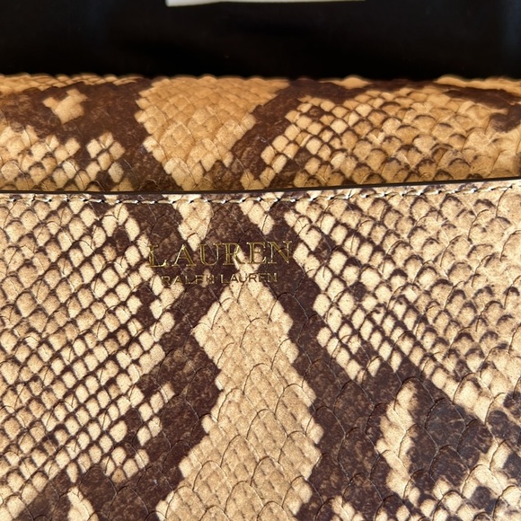 Ralph Lauren Adair crossbody faux snake skin purse - Picture 4 of 5